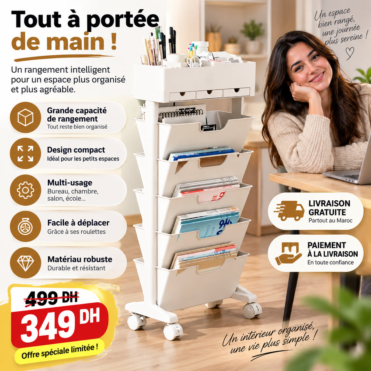 Organisateur Mobile Multi-Rangement